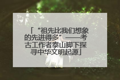 “祖先比我们想象的先进得多”——考古工作者泰山脚下探寻中华文明起源