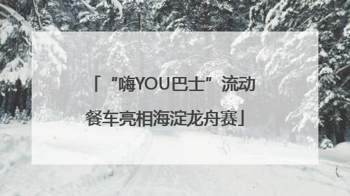 “嗨YOU巴士”流动餐车亮相海淀龙舟赛