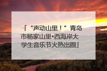 “声动山里！”青岛市杨家山里•西海岸大学生音乐节火热出圈