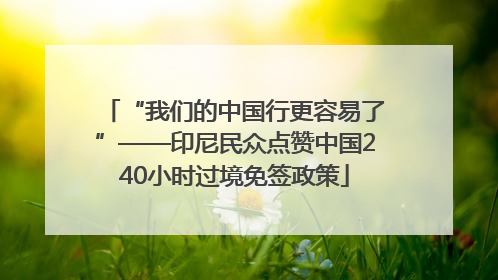 “我们的中国行更容易了”——印尼民众点赞中国240小时过境免签政策