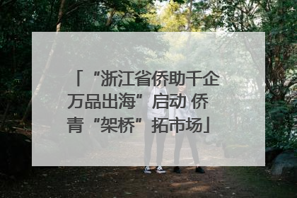 “浙江省侨助千企万品出海”启动 侨青“架桥”拓市场