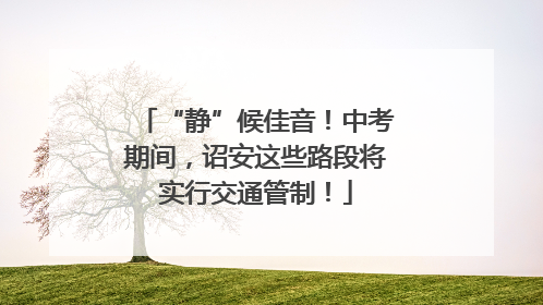 “静”候佳音！中考期间，诏安这些路段将实行交通管制！