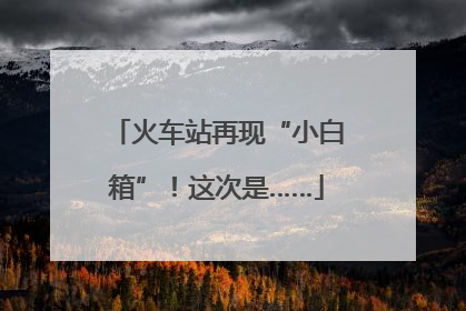 火车站再现“小白箱”！这次是……