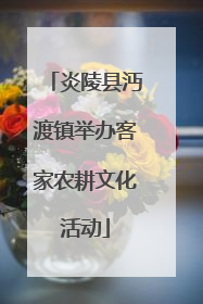 炎陵县沔渡镇举办客家农耕文化活动