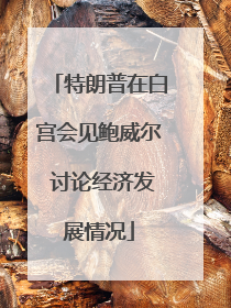 特朗普在白宫会见鲍威尔 讨论经济发展情况