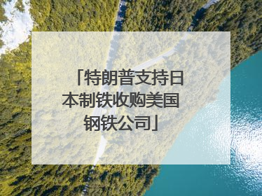 特朗普支持日本制铁收购美国钢铁公司