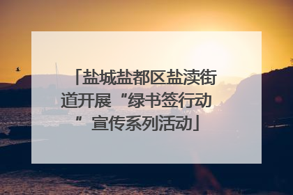 盐城盐都区盐渎街道开展“绿书签行动”宣传系列活动