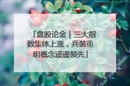 盘股论金｜三大指数集体上涨，兵装重组概念遥遥领先