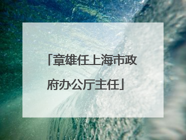 章雄任上海市政府办公厅主任