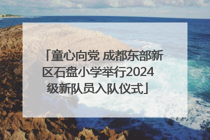 童心向党 成都东部新区石盘小学举行2024级新队员入队仪式