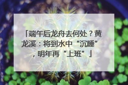 端午后龙舟去何处？黄龙溪：将到水中“沉睡”，明年再“上班”