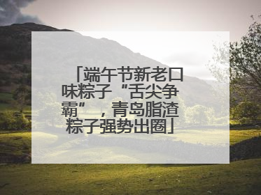 端午节新老口味粽子“舌尖争霸”，青岛脂渣粽子强势出圈