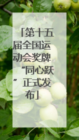 第十五届全国运动会奖牌“同心跃”正式发布