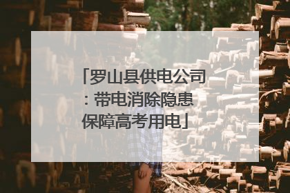 罗山县供电公司：带电消除隐患 保障高考用电