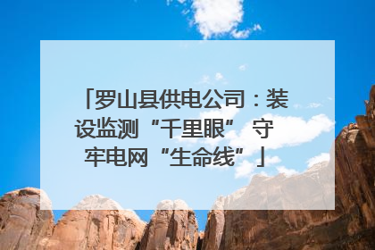 罗山县供电公司：装设监测“千里眼” 守牢电网“生命线”