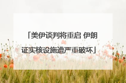 美伊谈判将重启 伊朗证实核设施遭严重破坏