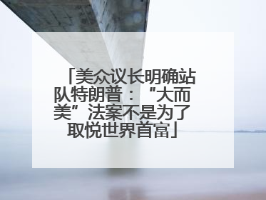 美众议长明确站队特朗普：“大而美”法案不是为了取悦世界首富