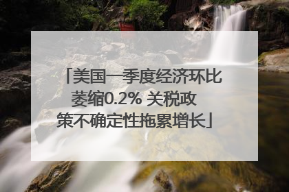 美国一季度经济环比萎缩0.2% 关税政策不确定性拖累增长