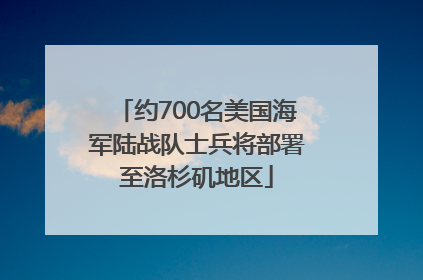 约700名美国海军陆战队士兵将部署至洛杉矶地区