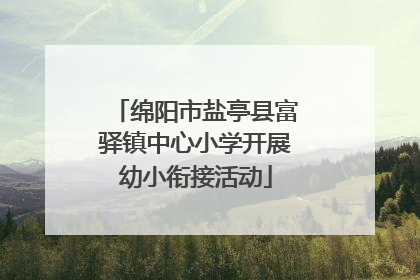 绵阳市盐亭县富驿镇中心小学开展幼小衔接活动