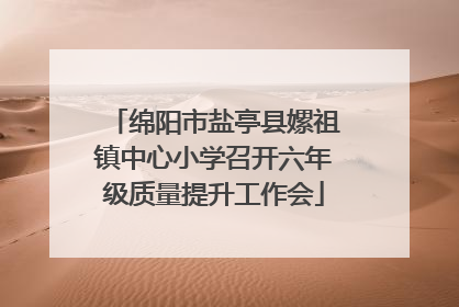 绵阳市盐亭县嫘祖镇中心小学召开六年级质量提升工作会