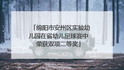 绵阳市安州区实验幼儿园在省幼儿足球赛中荣获双项二等奖