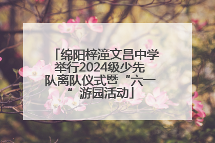 绵阳梓潼文昌中学举行2024级少先队离队仪式暨“六一”游园活动