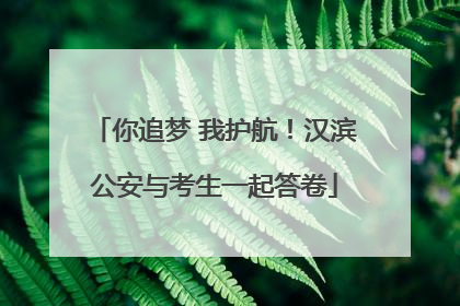 你追梦 我护航！汉滨公安与考生一起答卷