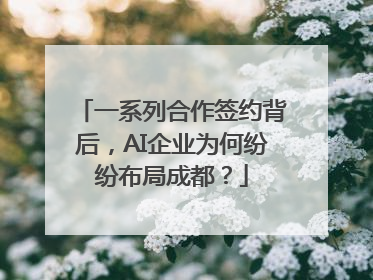 一系列合作签约背后，AI企业为何纷纷布局成都？