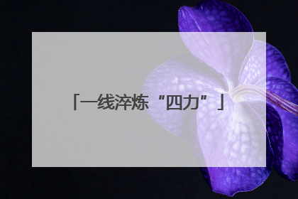 一线淬炼“四力”