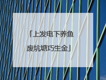 上发电下养鱼 废坑塘巧生金