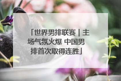 世界男排联赛｜主场气氛火爆 中国男排首次取得连胜