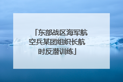 东部战区海军航空兵某团组织长航时反潜训练