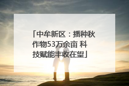 中牟新区：播种秋作物53万余亩 科技赋能丰收在望