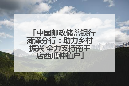 中国邮政储蓄银行菏泽分行：助力乡村振兴 全力支持南王店西瓜种植户