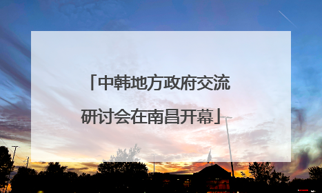 中韩地方政府交流研讨会在南昌开幕
