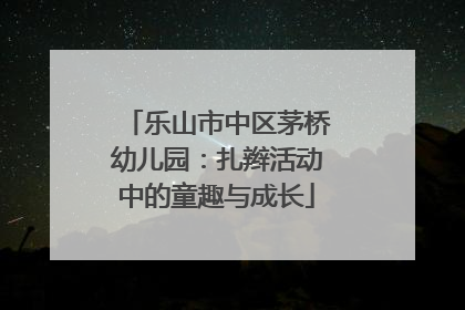 乐山市中区茅桥幼儿园：扎辫活动中的童趣与成长