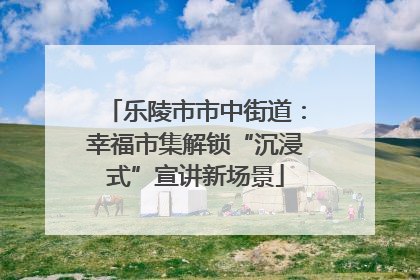 乐陵市市中街道：幸福市集解锁“沉浸式”宣讲新场景