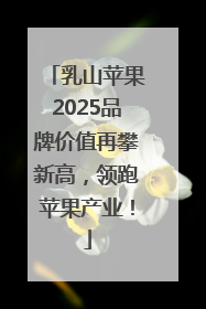 乳山苹果2025品牌价值再攀新高，领跑苹果产业！