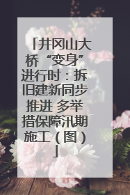 井冈山大桥“变身”进行时：拆旧建新同步推进 多举措保障汛期施工（图）