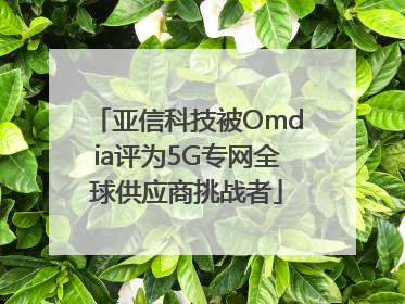 亚信科技被Omdia评为5G专网全球供应商挑战者
