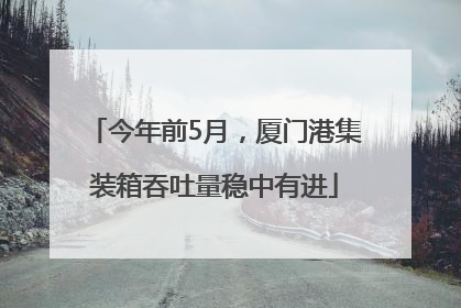 今年前5月，厦门港集装箱吞吐量稳中有进