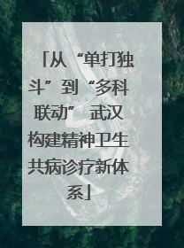 从“单打独斗”到“多科联动” 武汉构建精神卫生共病诊疗新体系