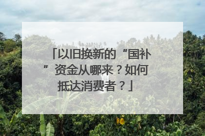 以旧换新的“国补”资金从哪来？如何抵达消费者？