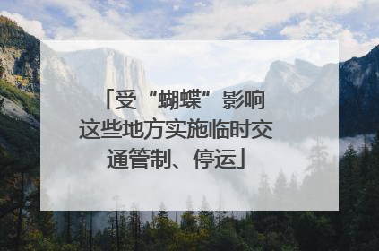 受“蝴蝶”影响 这些地方实施临时交通管制、停运