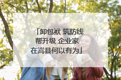 卸包袱 筑防线 帮升级 企业家在嵩县何以有为