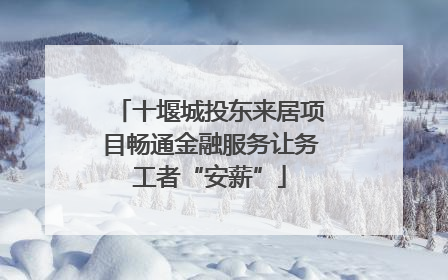 十堰城投东来居项目畅通金融服务让务工者“安薪”