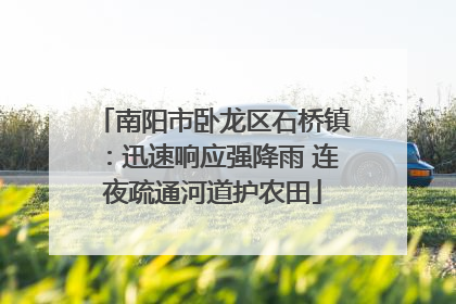 南阳市卧龙区石桥镇：迅速响应强降雨 连夜疏通河道护农田