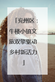 兖州区：牛楼小镇文旅双擎驱动乡村新活力