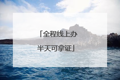 全程线上办 半天可拿证